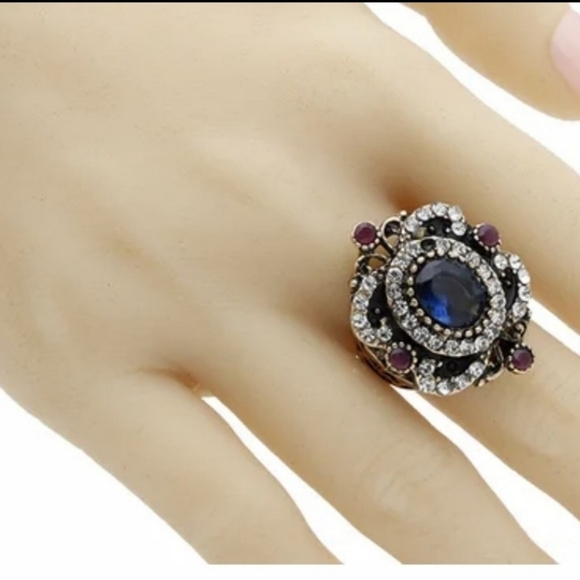 Turkish Vintage Style Exaggerated Ring for Women,Ottoman,ByzantianWeddingGift - Picture 3 of 6